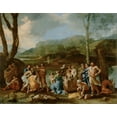 thumbnail image 2 of Poussin, Nicolas 24x20 White Modern Wood Framed Museum Art Print Titled - Saint John Baptizing in the River Jordan, 2 of 4