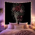 thumbnail image 2 of Floral Garden Vertical with Skeletal Hand Bone Phalanges, Spooky Gothic for Gothic Decor Fans, Dark Art Decor, Halloween Gift, Tapestry Wall Hanging for Bedroom and Dorm, 2 of 7