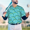 thumbnail image 6 of Daiia Beautiful Seashells Mens Baseball Jersey Button Down Shirts Short Sleeve Sports Uniforms-Medium, 6 of 9