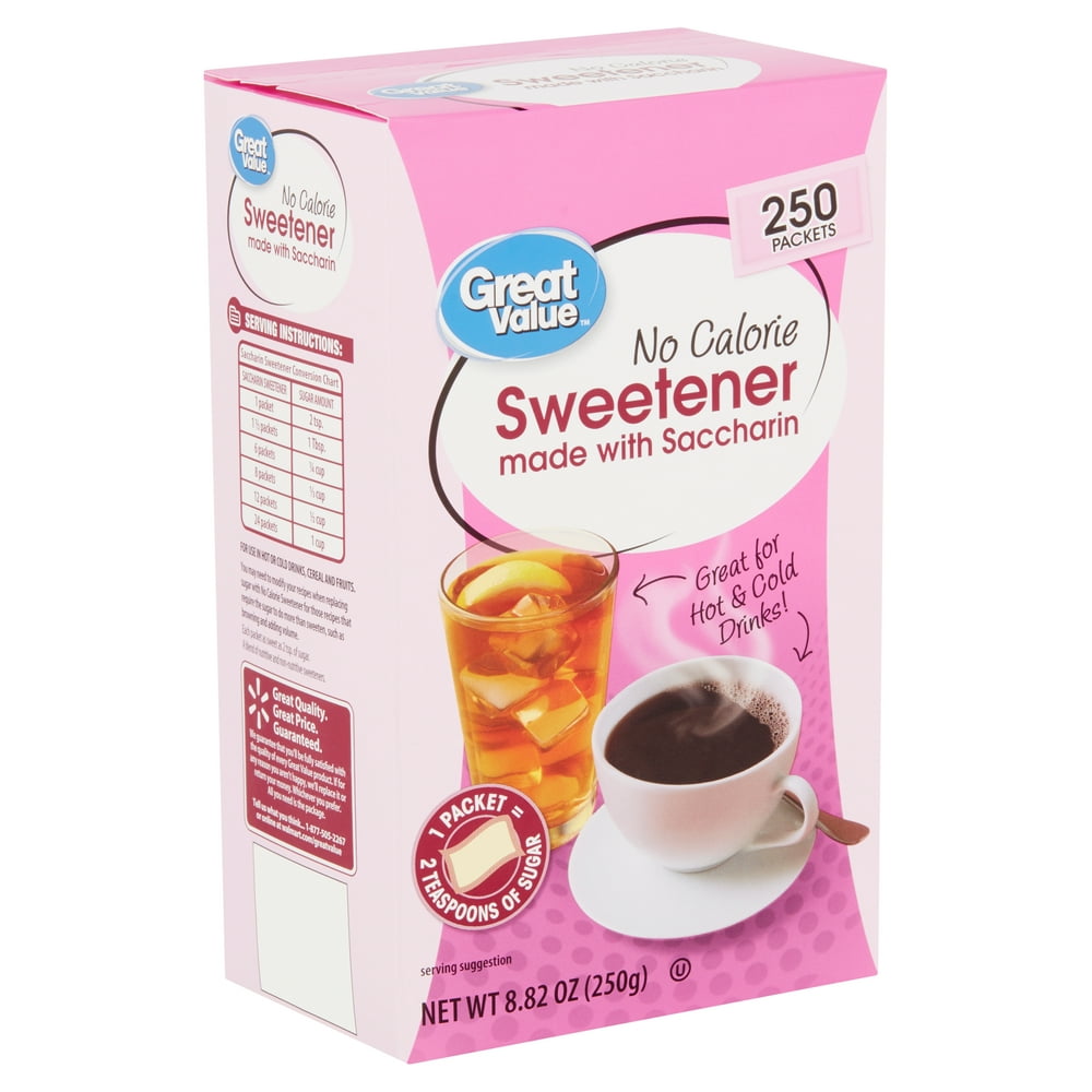 Great Value No Calorie Sweetener 250 count 8 82 oz Walmart com Great Value No Calorie Sweetener 250 count 8 82 oz Walmart com
