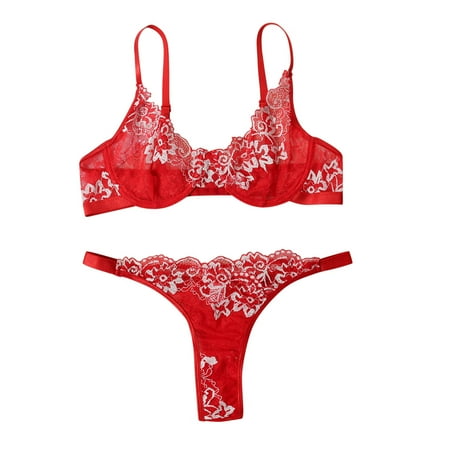 

〖Roliyen〗Lingerie For Women Fashion Lace Lingerie Underwear Sleepwear Steel Ring Pajamas Garter