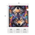 thumbnail image 5 of Lsque Colorful Wolf Head Mailbox Cover Standard Size ,Magnetic Mailbox Covers Post Wraps Letter Box Cover -25.5x21 in, 5 of 9