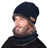 Yaman Hat for Women Men Warm Beanie Winter Thicken Hat And Scarf Two-Piece Knit Windproof Cap