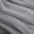 thumbnail image 5 of Better Homes & Gardens Solid Velvet Plush Soft Fleece Throw Blanket, Oversized, Soft Silver, 5 of 8
