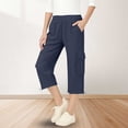 thumbnail image 2 of DXOUPM Girls Pants Summer Casual Loose Straight Trousers with Adjustable Drawstring Hem, 2 of 3