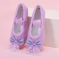thumbnail image 5 of Abomasnow Girls Polka Dot Tulle Bow Crisscross Elastic Strap Split Sole Ballet Dance Shoes Casual Lightweight Yoga Shoes, 5 of 9