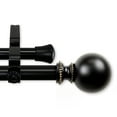 thumbnail image 2 of Central Design  Julian 0.81 in. Double Curtain Rod, 48-84 in. - Black, 2 of 2