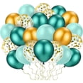thumbnail image 1 of 40 Piezas Globos Verde Azulado Oro Verde Globos Dorados Metálicos Verde Menta de 12 Pulgadas para Fiesta Baby Shower Cumpleaños Decoraciones de Aniversario de Boda Jungle The, 1 of 5
