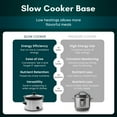 thumbnail image 6 of 2qt Oval Slow Cooker with Adjustable Settings and Keep Warm Stainless Steel, 6 of 7