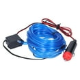 thumbnail image 2 of Tira de luces LED para coche de 5 m/16,4 pies con controlador de encendedor de cigarrillos, luz ambiental luminosa para interior de coche, CC de 12 V, color azul, 2 of 15