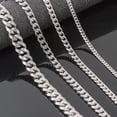 thumbnail image 6 of K-KED Size 4-6mm Men~s Necklace Stainless Steel Cuban Link Chain Hip Hop Delicate Jewelry GY:yq-6mmx20in, 6 of 6