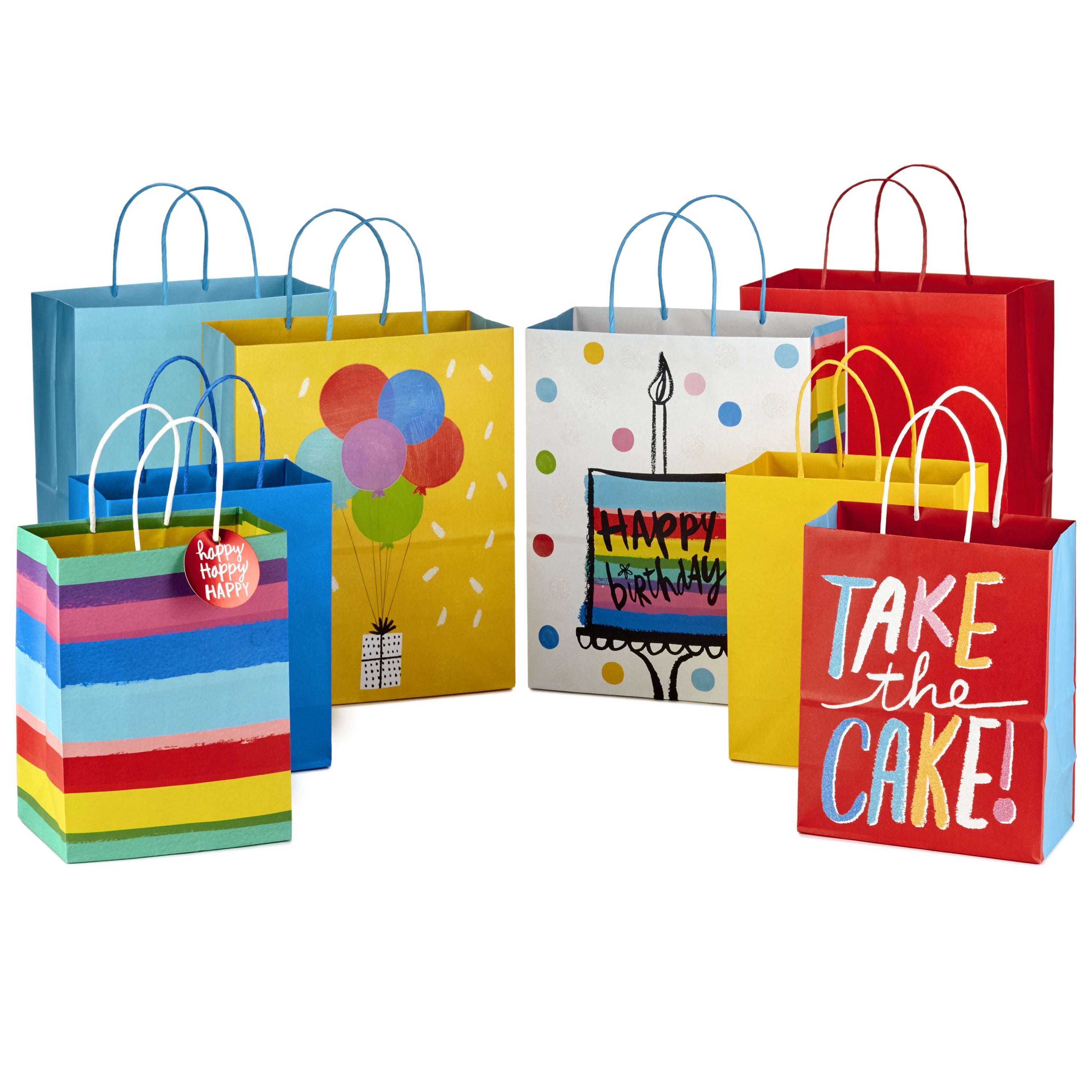 Hallmark 9 Medium And 13 Large Gift Bags Assortment (Pack Of 8; 4 Large  And 4 Medium) For Birthdays, Baby Showers Or Any Occasion - Walmart.com