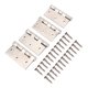 thumbnail image 4 of Diseño a tope con cojinetes resistentes y esquinas cuadradas, incluye 24 tornillos para puertas de hotel de madera Bisagras de puerta de acero resistentes, paquete de 4, 4 of 8