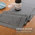 thumbnail image 4 of GFDYREE Decorative Linen Table Runner Farmhouse Style Tabletop Collection 14 x 108 Inches Table Runners for Everyday Dining Wedding Party Holiday Home Decor (14" x 108", Grey/Straight), 4 of 7