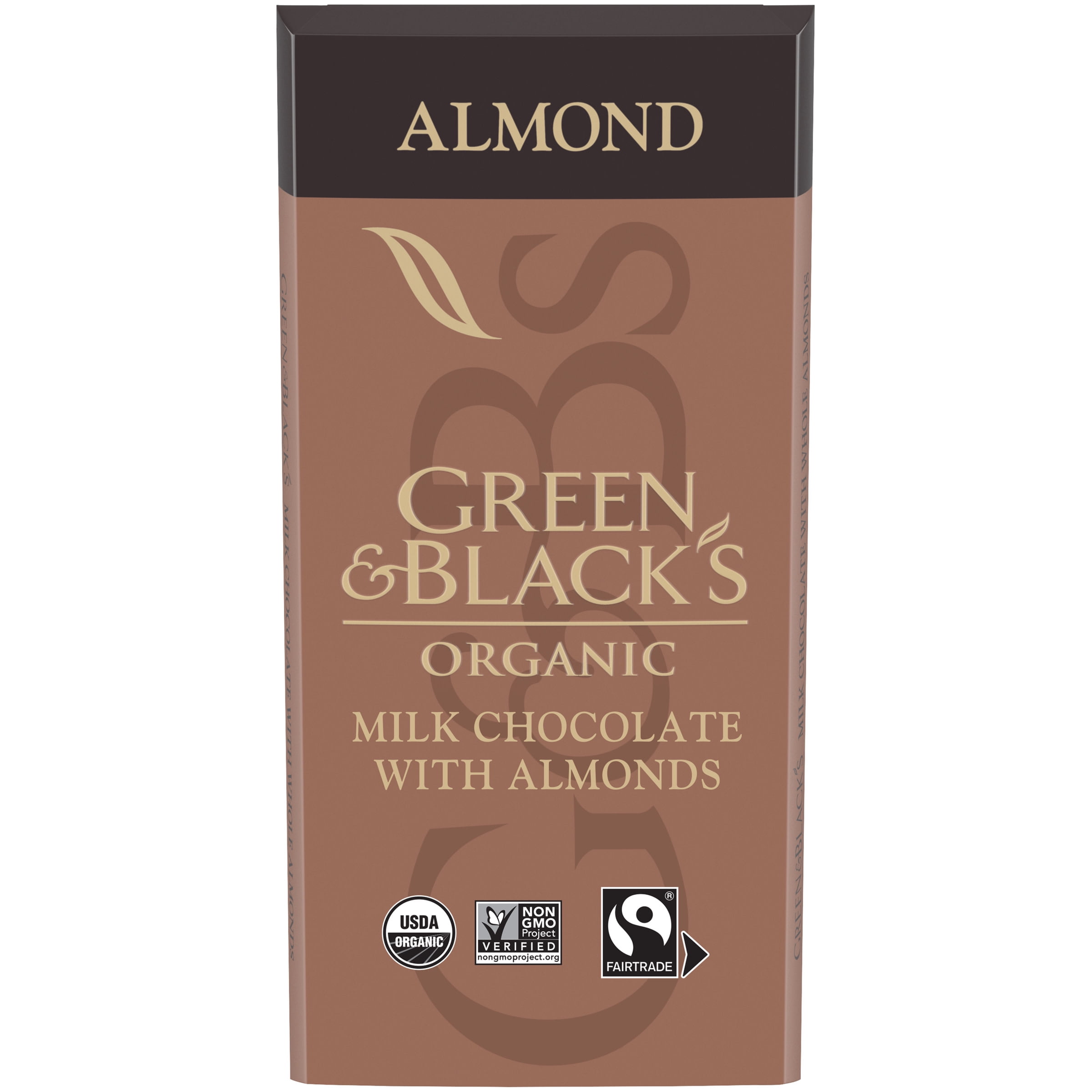 GREEN & BLACK’S Organic Almond Milk Chocolate Bar, 34% Cacao, 1 Bar (3. ...