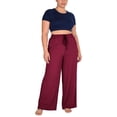 thumbnail image 5 of Yievot Plus Size Yoga Pants for Women Drawstring Elastic Waist Wide Leg Pants Running Gym Sports Workout Pants with Pockets, 5 of 8