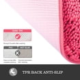 thumbnail image 4 of Juego de alfombras de baño Yeaban de felpilla rosa intenso, 2 piezas, 4 of 7