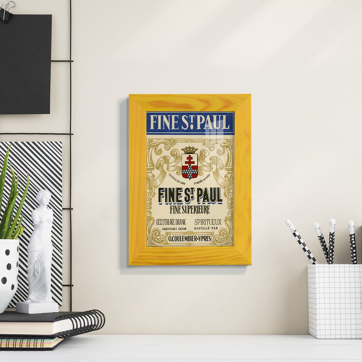 Fine St. Paul -Framed Print w/glass-Sunflower Yellow