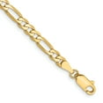 thumbnail image 2 of Gold Time 14K Yellow Gold 4mm Flat Figaro Chain Bracelet, 14K, 7 Inches, 2 of 4