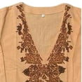 thumbnail image 5 of Snorda Long Sleeve Shirts for Men Linen Boho Printed V Neck Pullover Shirts Casual Loose Breathable Blouse for Daily Comfortable Wear, 5 of 5