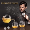 thumbnail image 3 of Etched World Decanter Car Whiskey Globe, 3 of 4