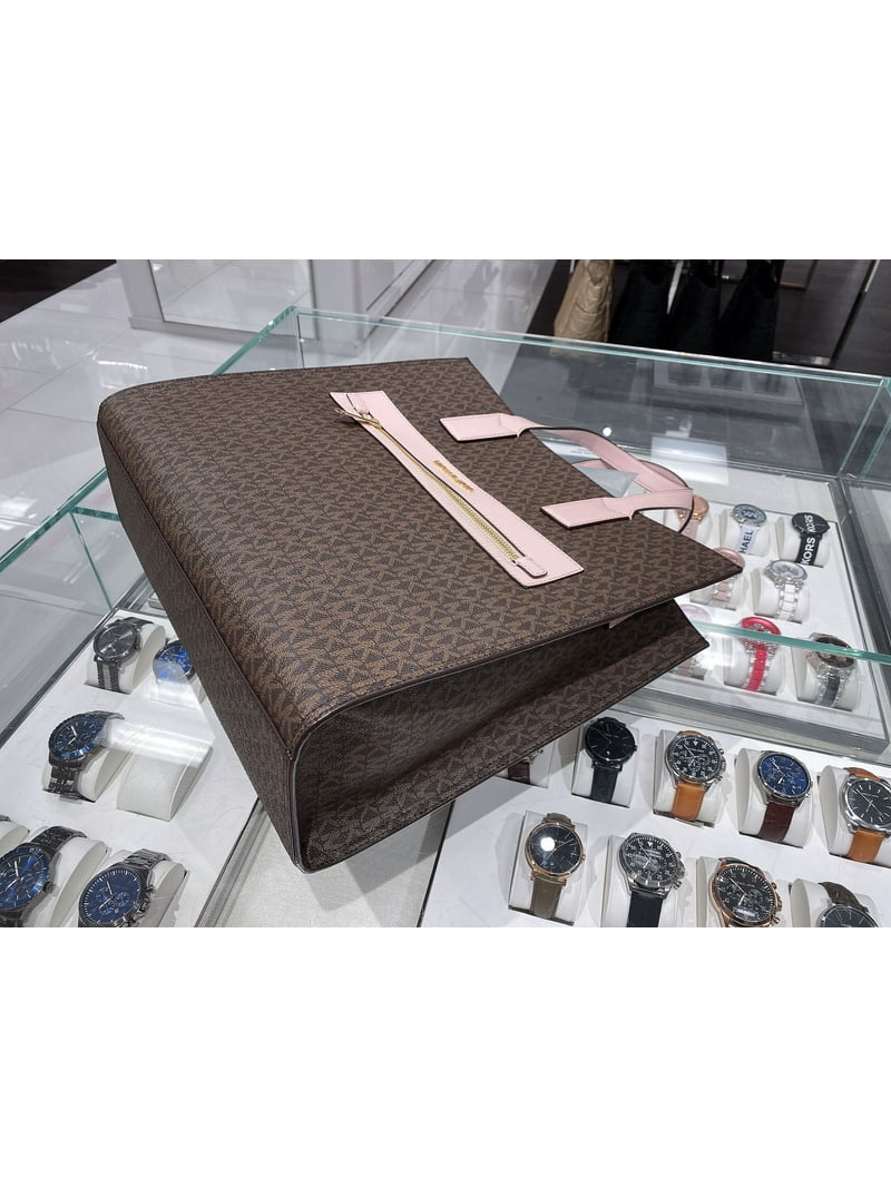 Michael Kors Kenly Large Top Zip MK Logo Signature PVC Tote