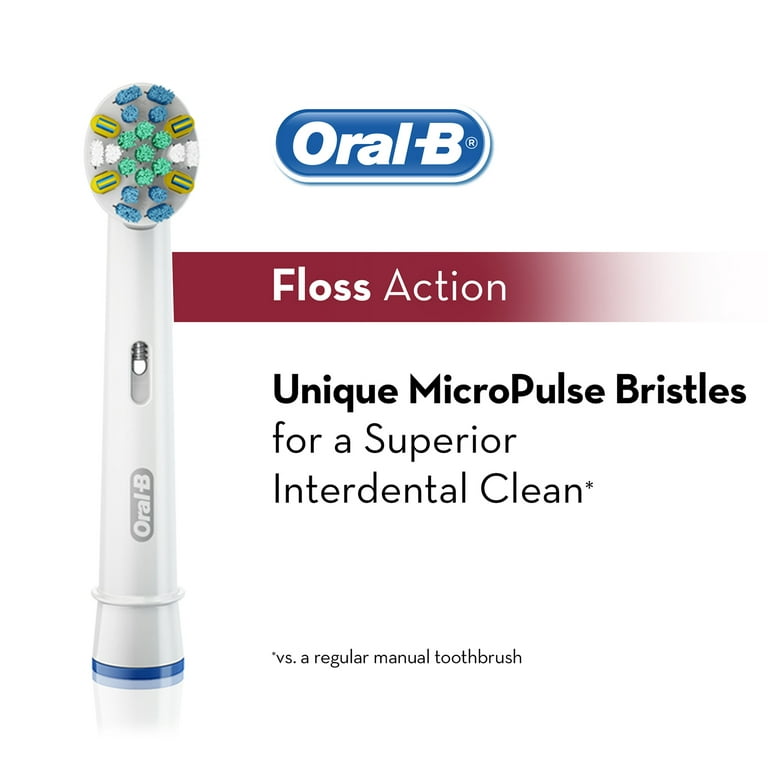 Selvrespekt Uenighed Sprede Oral-B Floss Action Replacement Brush Heads 3 ct Carded Pack - Walmart.com