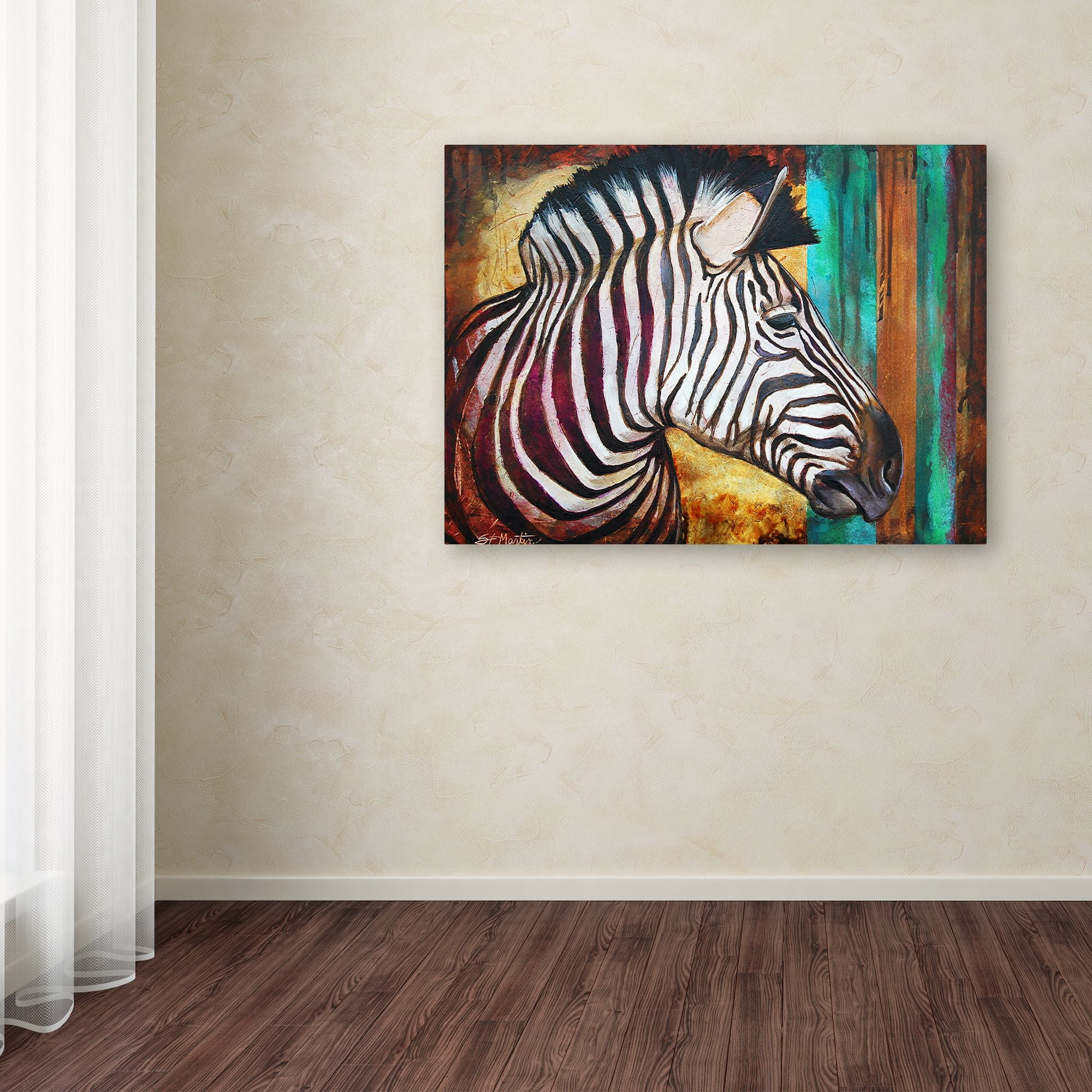 Trademark Fine Art 'Zebra Stripes' Canvas Art by Corina St. Martin