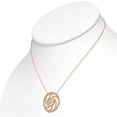 thumbnail image 2 of 925 Sterling Silver Round Circle Clear CZ Large Statement Pendant Necklace, 2 of 4