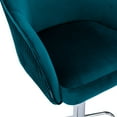 thumbnail image 4 of Luccalily Velvet Bar Stools Set of 2,Swivel Adjustable Bar Stools with Back and Footrest,Modern Design and Silver Base for Kitchen,Bistro Pub, Dining Room Counter, 4 of 7
