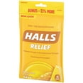 thumbnail image 2 of HALLS Relief Honey Lemon Flavor Cough Drops, 1 Bag (40 Total Drops), 2 of 6