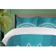 thumbnail image 4 of Ambesonne Mandala Duvet Cover Sets, Eastern Culture Ornament, 2-Queen, Petrol Blue Off White, 4 of 7