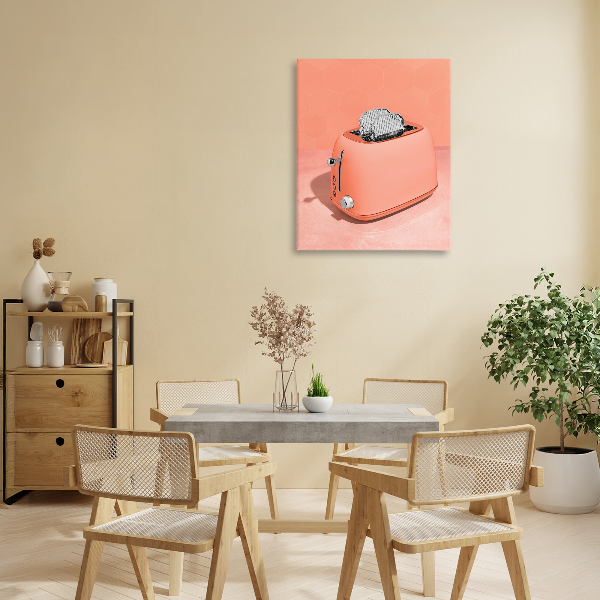 Stupell Industries Disco Toast over Orange Canvas Wall Art, design by LISH Creative