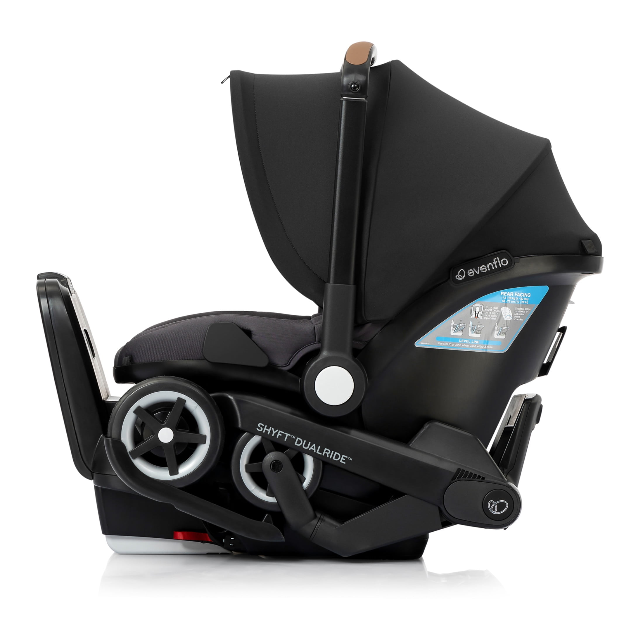 Shyft DualRide with Carryall Storage Infant Car Seat and Stroller Combo (Sylva Pink)