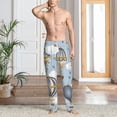 thumbnail image 6 of Lsque Balloon Vintage Print Men's Pajama Pants, Lounge Pant - Comfortable Home Wear,Elastic Waistband, Stylish Design-X-Large, 6 of 9