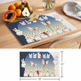 thumbnail image 6 of White Cute Rabbit Placemats Set of 8 Cartoon Carrot Harmony Gradient Moon Place Mats Indoor Wipeable Table Mats Washable Cloth Dining Table Placemats for Kitchen Holiday Party Home Decor 13x19 Inch, 6 of 9