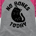 thumbnail image 3 of Instant Message - No Bones Today Melty Cat - Toddler And Youth Girls Raglan Graphic T-Shirt, 3 of 5