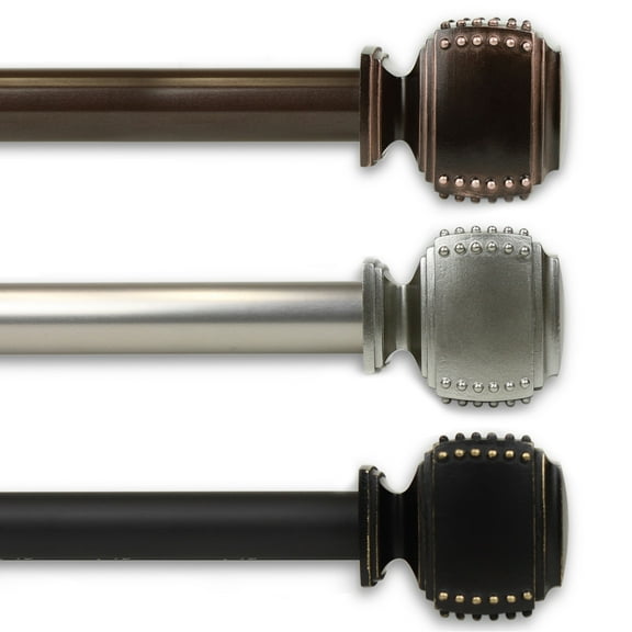 1 inch Odin Curtain Rod 48-84" - Satin Nickel