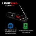 thumbnail image 2 of Lightning One-Second Instant Read Meat Thermometer, Calibratable Kitchen Food Thermometer with Ambidextrous Display, Waterproof Cooking Thermometer for Oil Deep Fry Smoker BBQ Grill, 2 of 8