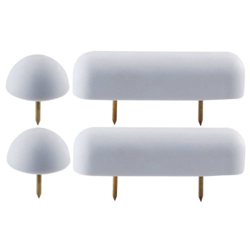 LDR 503 4130 Toilet Seat Bumper Set, White Plastic