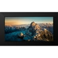 thumbnail image 2 of Qiye 24x14 Black Modern Framed Museum Art Print Titled - Tibetan Temple A??Aamaa?As?CÂNa??, 2 of 5