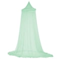 thumbnail image 1 of Elegant Lace Princess Kids Bed Canopy Curtain Mosquito Netting for Girls Room Bedding (Green), 1 of 4
