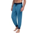 thumbnail image 2 of GIRUNS Men's Pajama Pants Soft Casual Sleep Pants With Pockets Elastic Waistband Sleepwear Pants With Drawstring PJ Black 2XL, 2 of 6