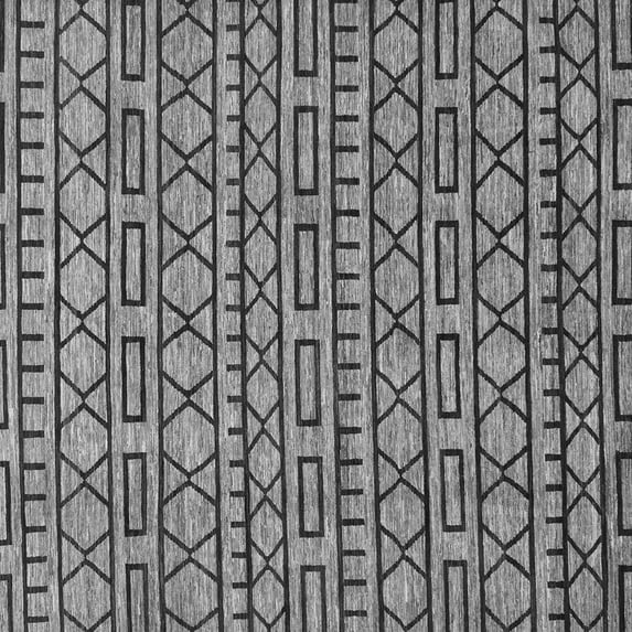 Ahgly Company Indoor Square Abstract Gray Modern Area Rugs, 7' Square