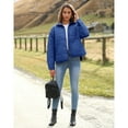 thumbnail image 4 of PUWEI Women's Oversized Lightweight Puffer Jacket Coat Warm Full Zip Long Sleeve Down Coat, 4 of 7