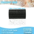 thumbnail image 2 of Uxcell Tulle Fabric Rolls, Fabric Spool Tulle Sparkling Ribbon Netting Sequin for DIY Tutu Skirts Crafts Wedding Black, 2 of 6
