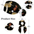 thumbnail image 2 of Working Cap with Buttons and Sweatband Scrub Hat Bouffant Caps with Scrunchie Mushroom Tie Back Hats, 2 of 5