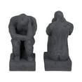 thumbnail image 5 of Sagebrook Home Polyresin Thinking Man Bookends Set - Enhance Your Shelves, 5 of 7