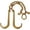 Gold#05, variant on Tow Chain with 8 Inch Forged J Hook and Grab Hook - Grade 70 Chain - 6 Foot - 4,700 Pound Safe Working Load,