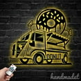 thumbnail image 3 of Handmadetneonsign Personalized Donut Bakery Home Shop Metal Sign, Donut Bakery Address Metal Sign, 3 of 5